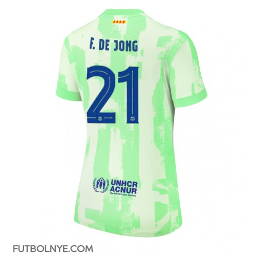 Camiseta Barcelona Frenkie de Jong #21 Tercera Equipación para mujer 2024-25 manga corta